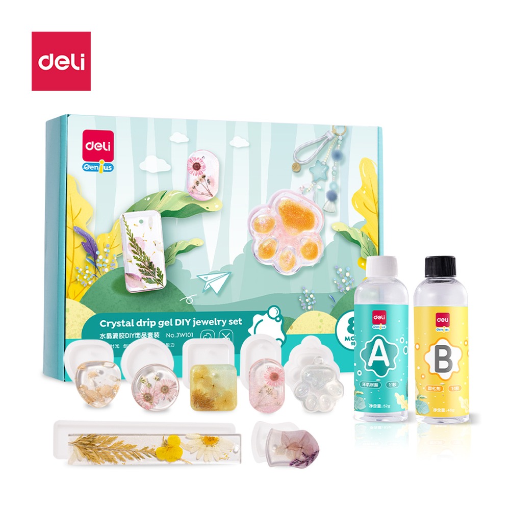 DELI/得力 水晶滴胶DIY饰品 JW101 颜色:混；包装:1盒/套 单位:盒