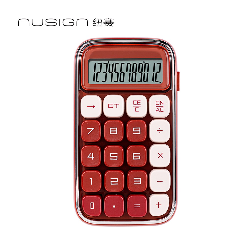 DELI/得力 桌面计算器 NS043 颜色:白/红/绿上蓝；尺寸:(148*89.7*30)mm 单位:台