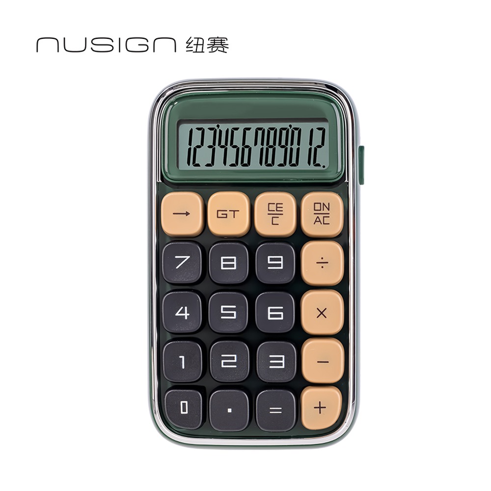 DELI/得力 桌面计算器 NS043 颜色:白/红/绿上蓝；尺寸:(148*89.7*30)mm 单位:台
