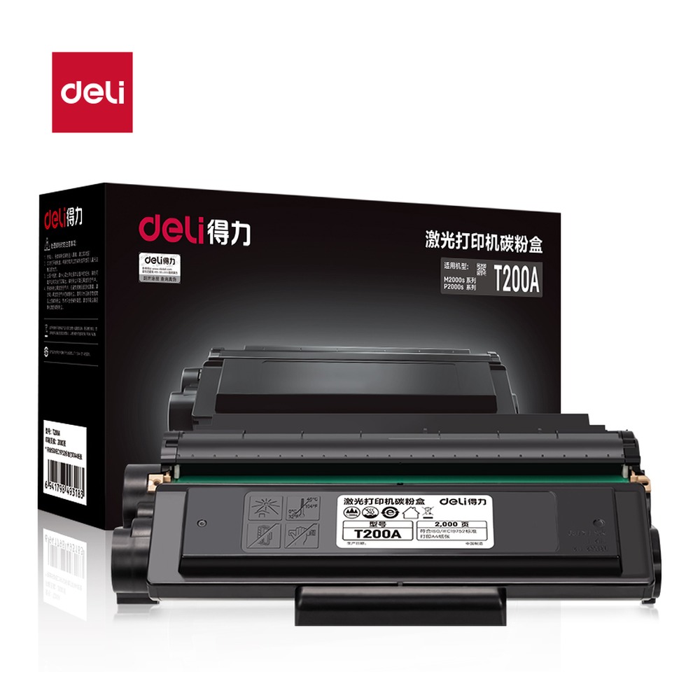 DELI/得力 黑白激光打印机硒鼓 T200A 颜色:黑色 单位:个
