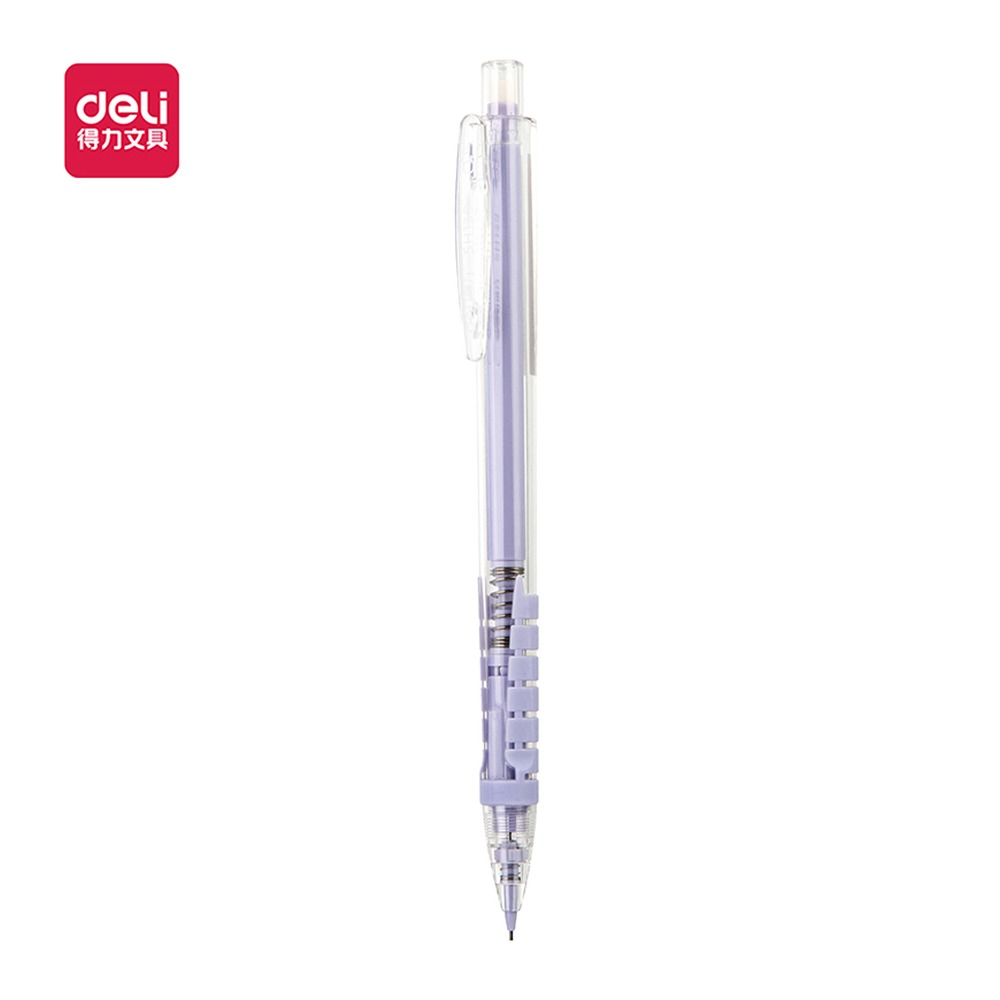 DELI/得力 自动出芯塑料活动铅笔 SH139 颜色:紫色；材质:塑料；尺寸:0.5mm；结构:自动出芯；笔芯规格:0.5mm 单位:袋