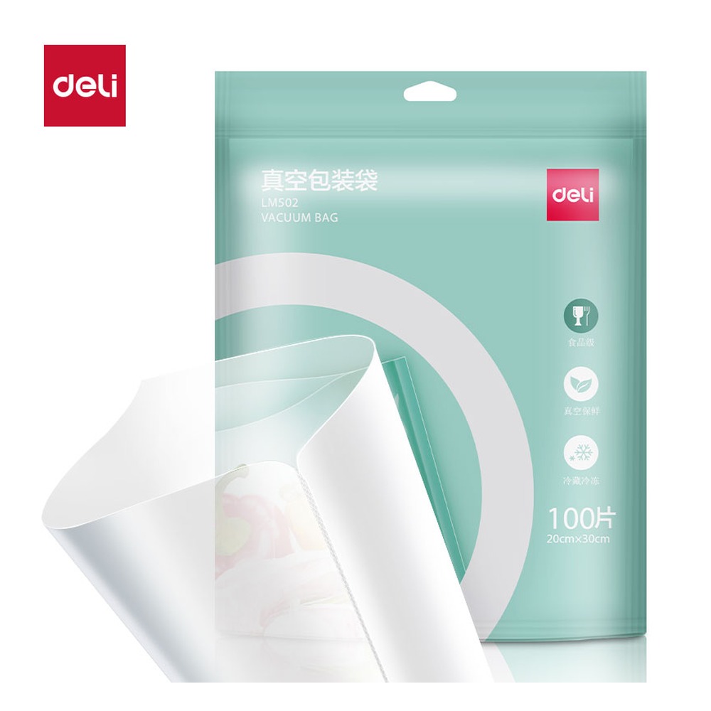 DELI/得力 光面袋 LM502 尺寸:30CM；包装:100片/包 单位:包