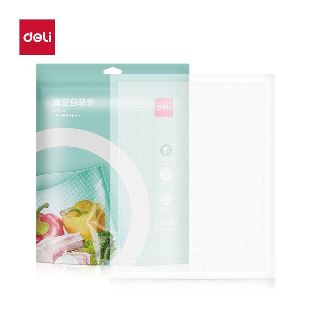 DELI/得力 真空包装袋 LM522 尺寸:30CM；包装:100片/包 单位:包