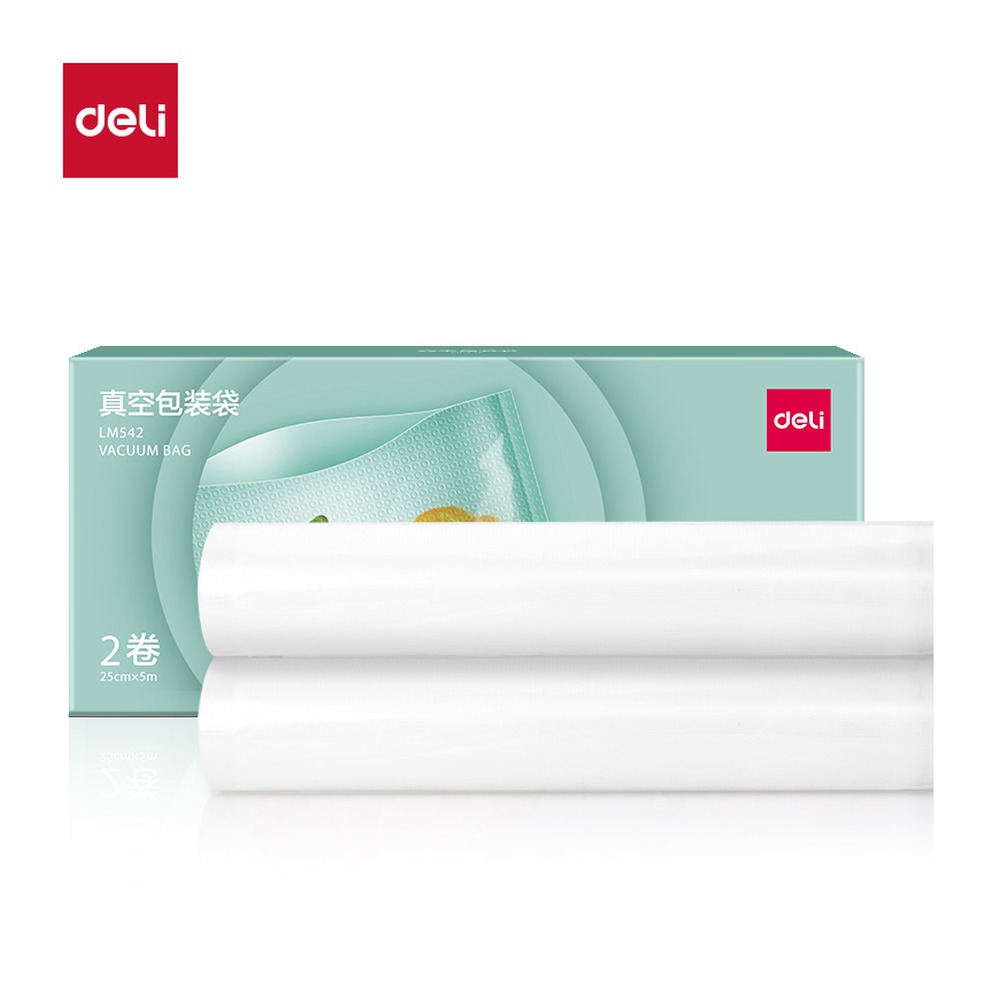 DELI/得力 包装机耗材 LM542 尺寸:25CM*5M；包装:2卷/盒 单位:盒