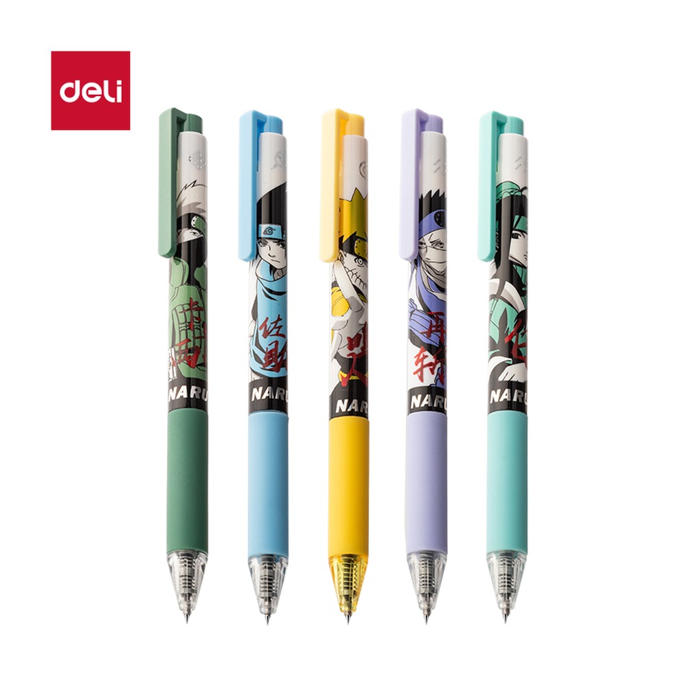 DELI/得力 火影忍者臻顺滑按动IP中性笔 SA326 颜色:黑；尺寸:0.5mm；笔芯规格:0.5mm子弹头 单位:盒