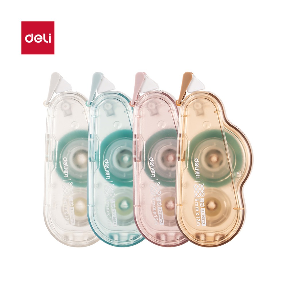 DELI/得力 点点胶 TG108 颜色:混；尺寸:6mm*12m；笔芯规格:6mm 单位:个