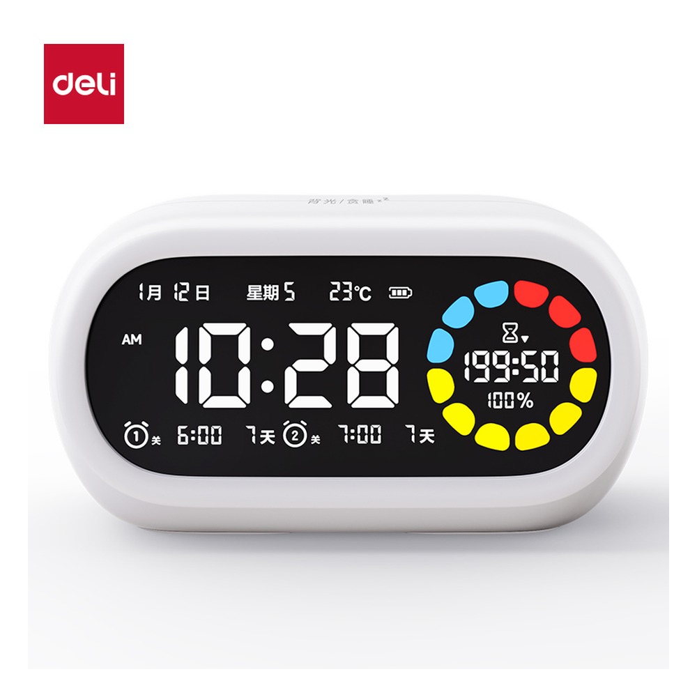 DELI/得力 LE106Pro潮萌可视化计时器 LE106PRO 颜色:白色 单位:台
