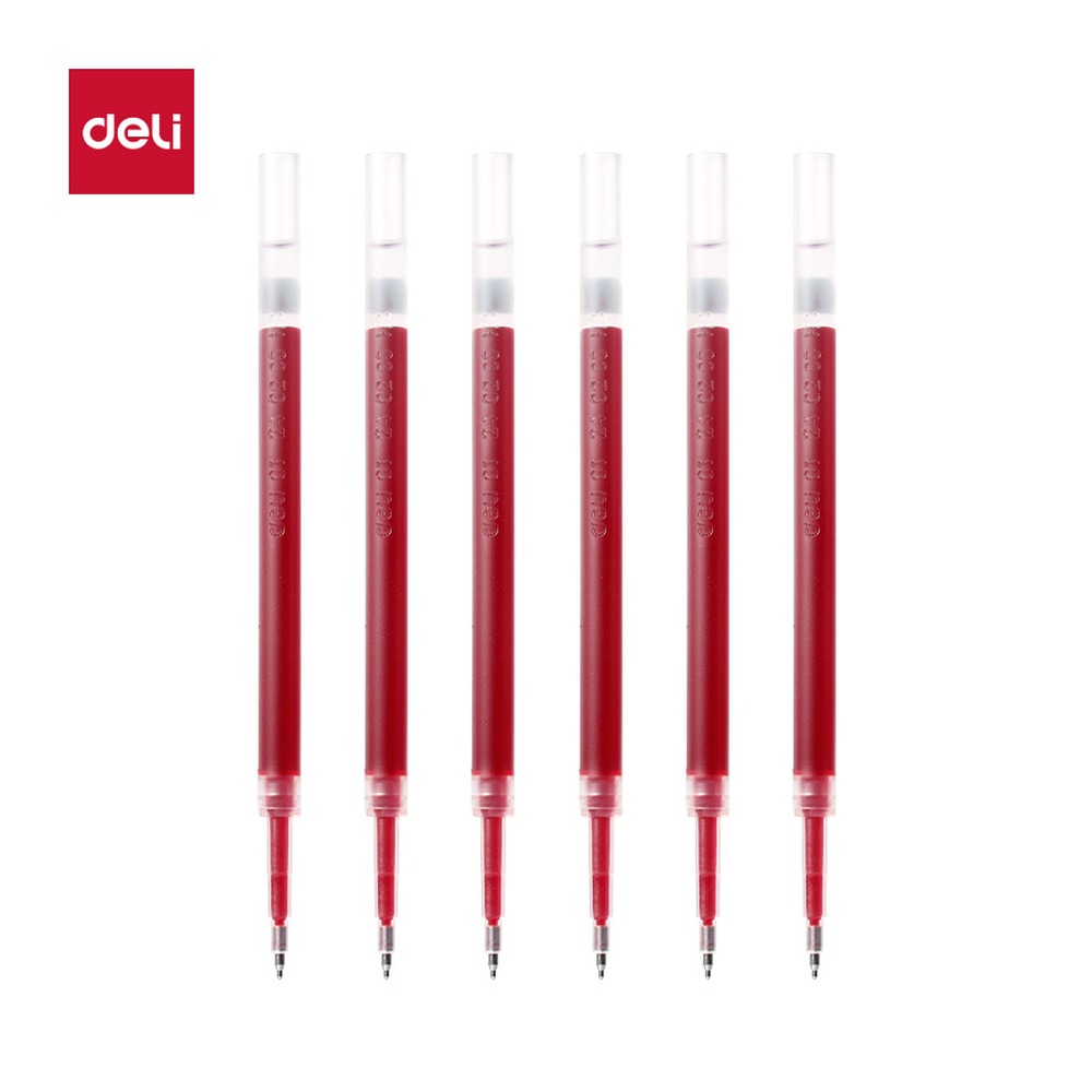 DELI/得力 纠错秒干中性笔替芯按动 SE195 颜色:红；尺寸:0.5mm；适用:纠错 单位:支