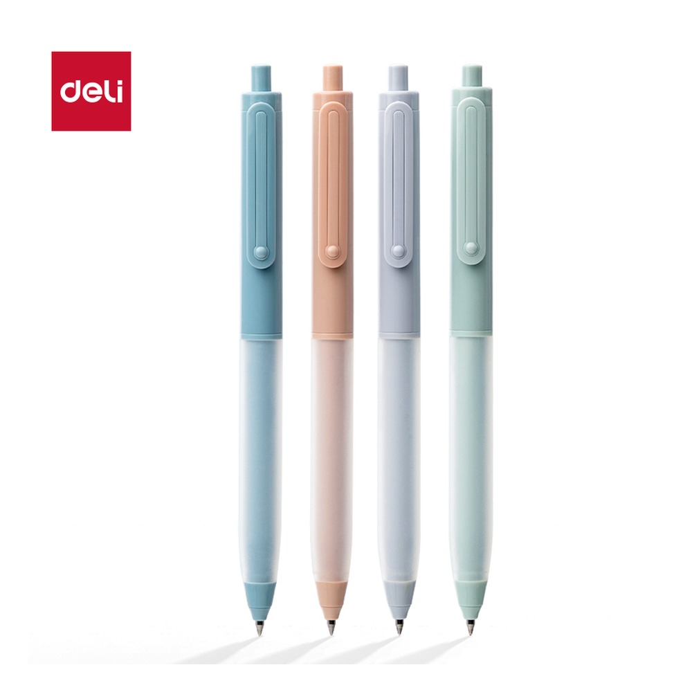 DELI/得力 乐素黑曜石按动个人中性笔 SA515 颜色:黑；尺寸:0.5mm；笔芯规格:0.5mm子弹头 单位:支
