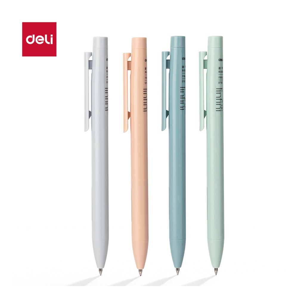 DELI/得力 乐素按动直液笔 SF181 颜色:黑；尺寸:0.5mm；笔芯规格:0.5mm子弹头 单位:支