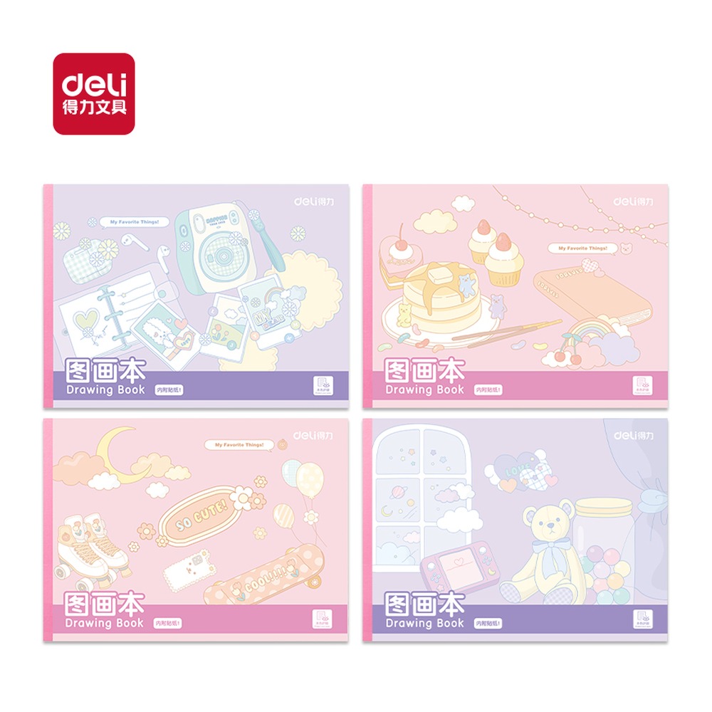 DELI/得力 胶装白卡图画本 BE30-B 页产量:30页 单位:本