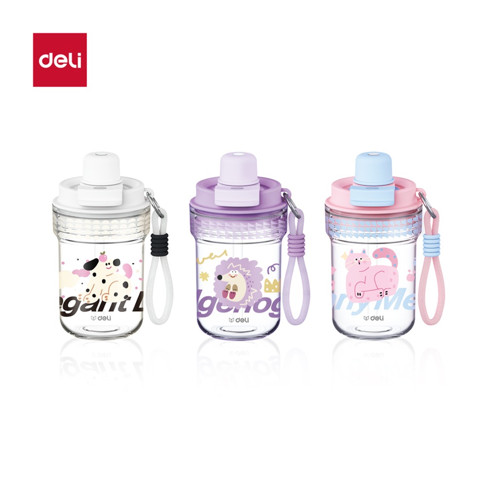 DELI/得力 咖啡杯 LL309 颜色:混；尺寸:410m；容量:410mL；包装:1个/盒；结构:旋盖双饮 单位:个