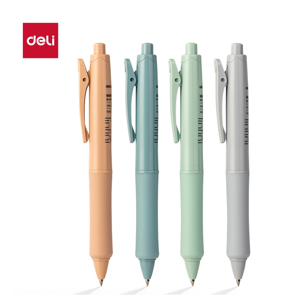 DELI/得力 乐素臻顺滑按动学生中性笔 SA336 颜色:黑；尺寸:0.5mm；笔芯规格:0.5mm 单位:支