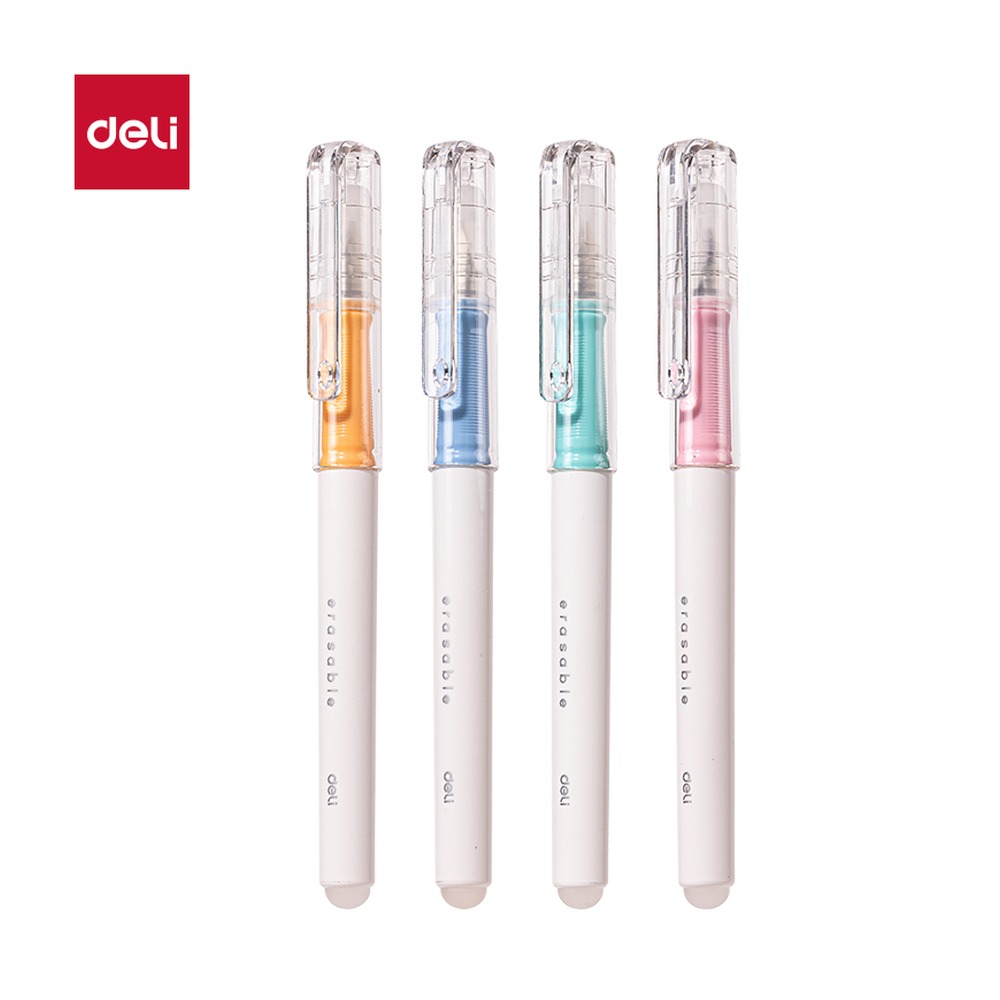 DELI/得力 热敏可擦学生钢笔F明尖 SF528 颜色:晶蓝；包装:1笔+1润笔器+2墨囊/卡 单位:卡