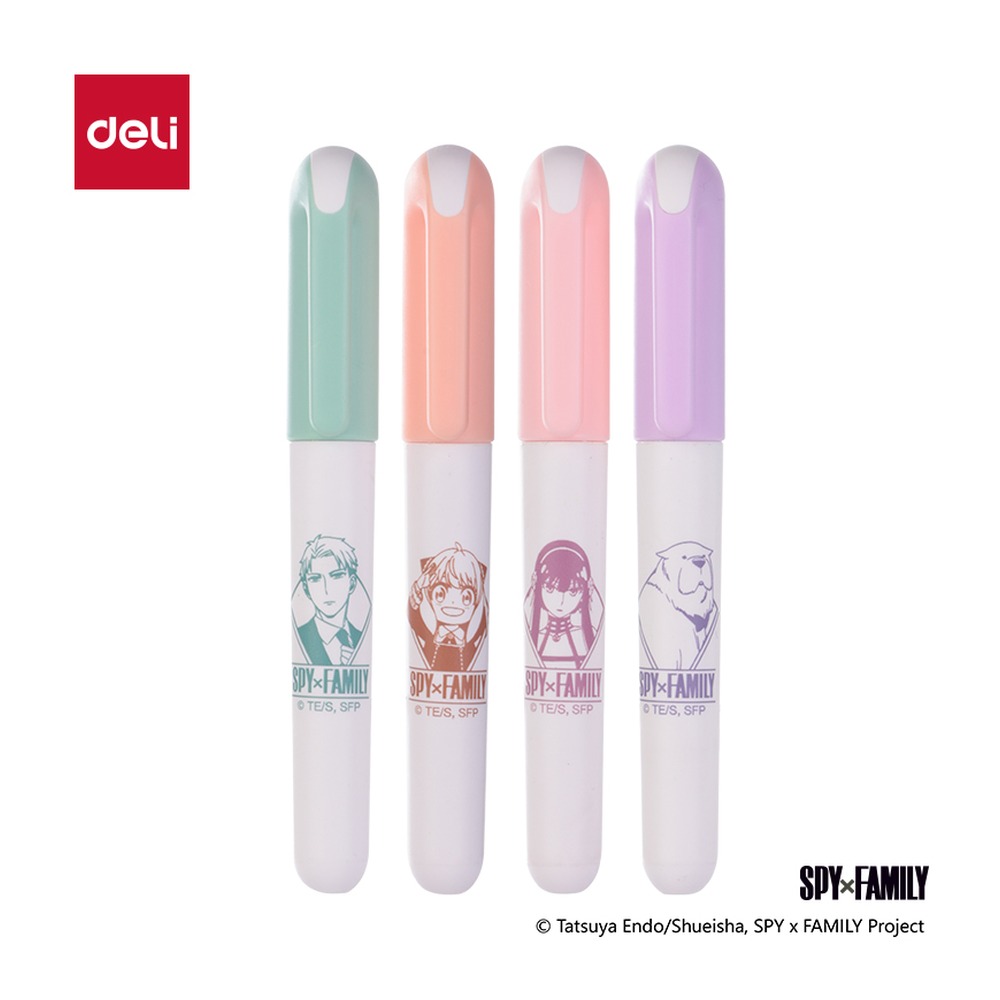 DELI/得力 间谍过家家柔彩IP荧光笔 SK199 颜色:混；包装:4支/盒 单位:盒