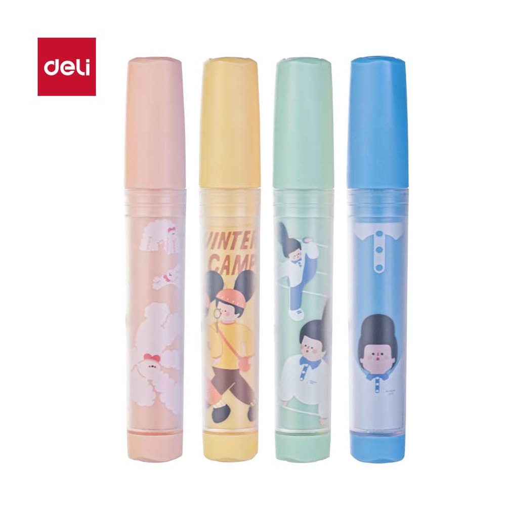 DELI/得力 下腰女孩柔彩IP荧光笔 SK194 颜色:混；包装:4支/盒 单位:盒