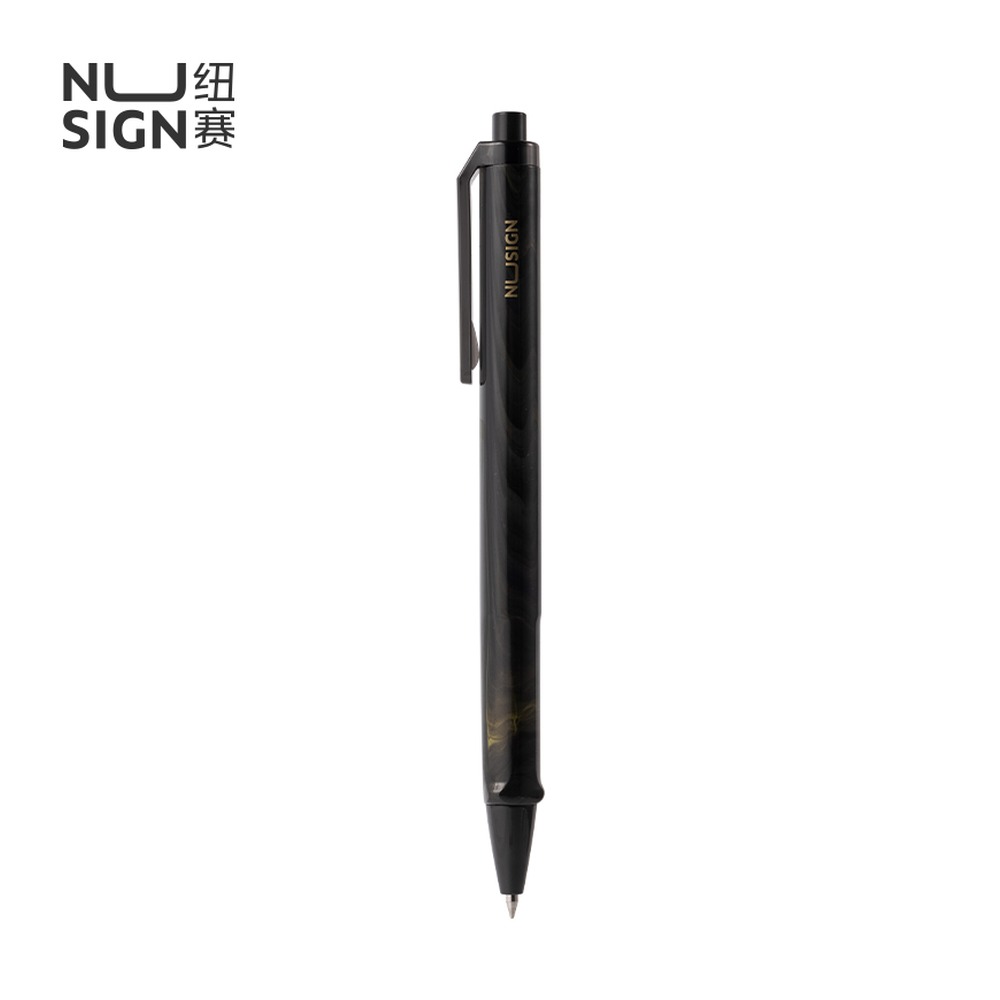 DELI/得力 自然流体速干按动中性笔 NS557C 尺寸:0.5mm；包装:1支/卡；笔芯规格:0.5mm子弹头 单位:卡