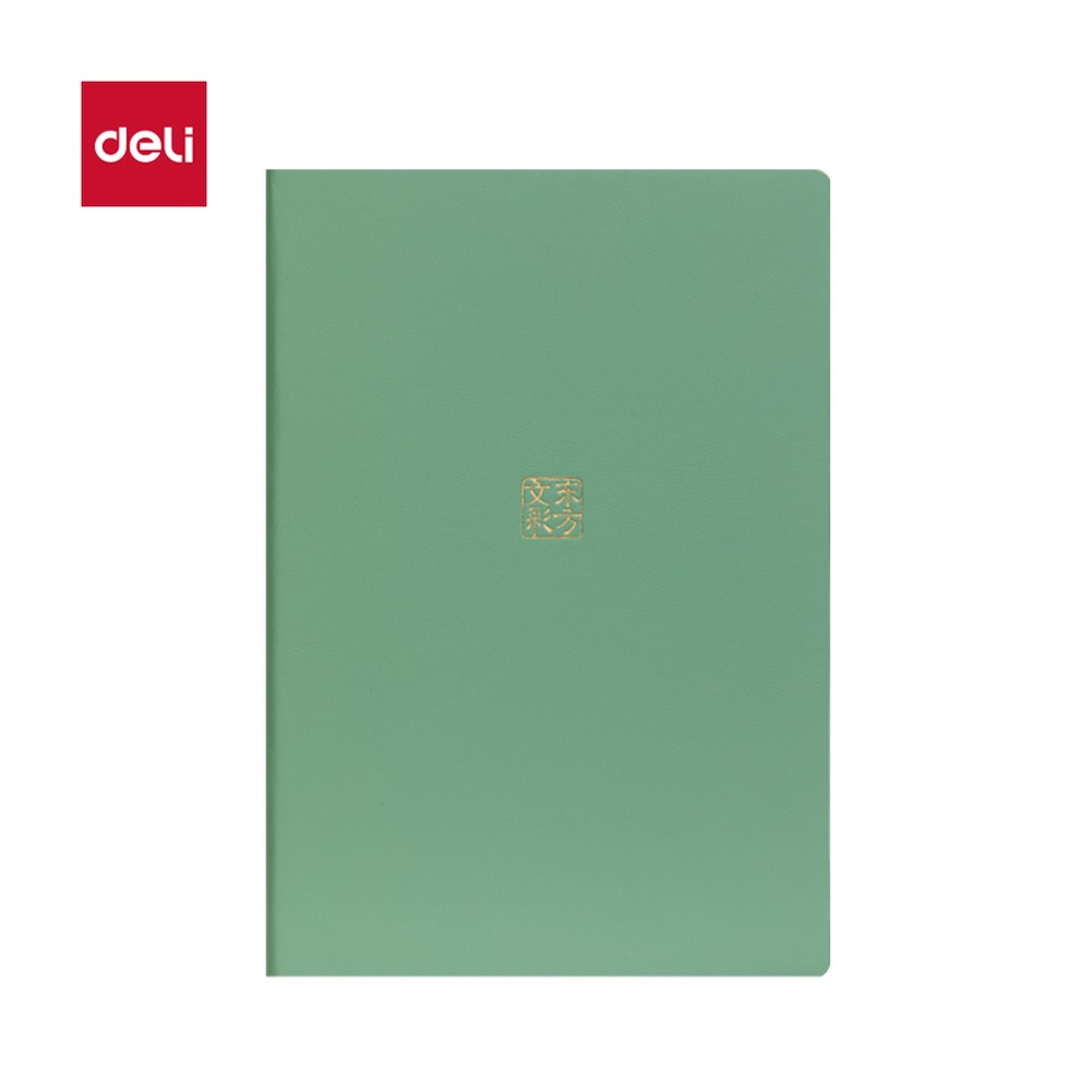 DELI/得力 东方文彩皮面本x(水绿 DF710 颜色:绿；尺寸:210mmx143mm；纸张规格:210mmx143mm120张 单位:本
