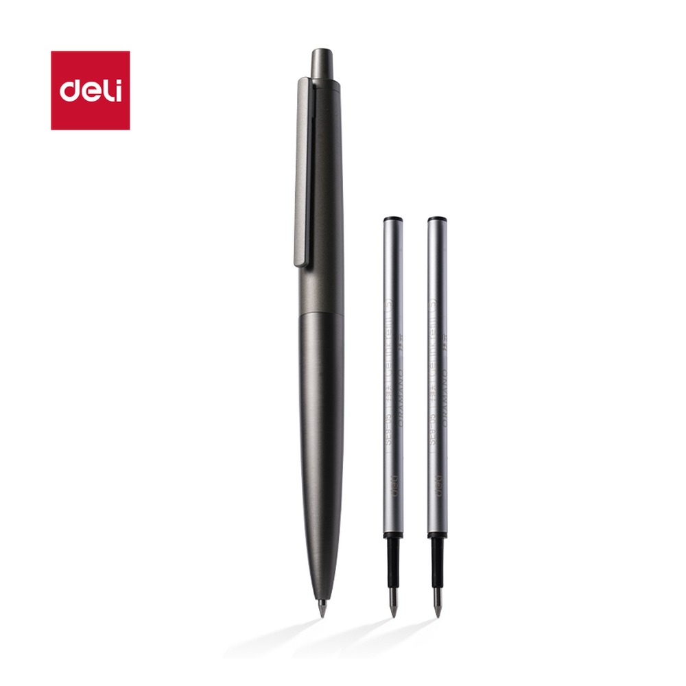 DELI/得力 东方文彩臻顺滑按动IP中性笔 DF199 颜色:黑；尺寸:0.5mm；笔芯规格:0.5mm子弹头 单位:支
