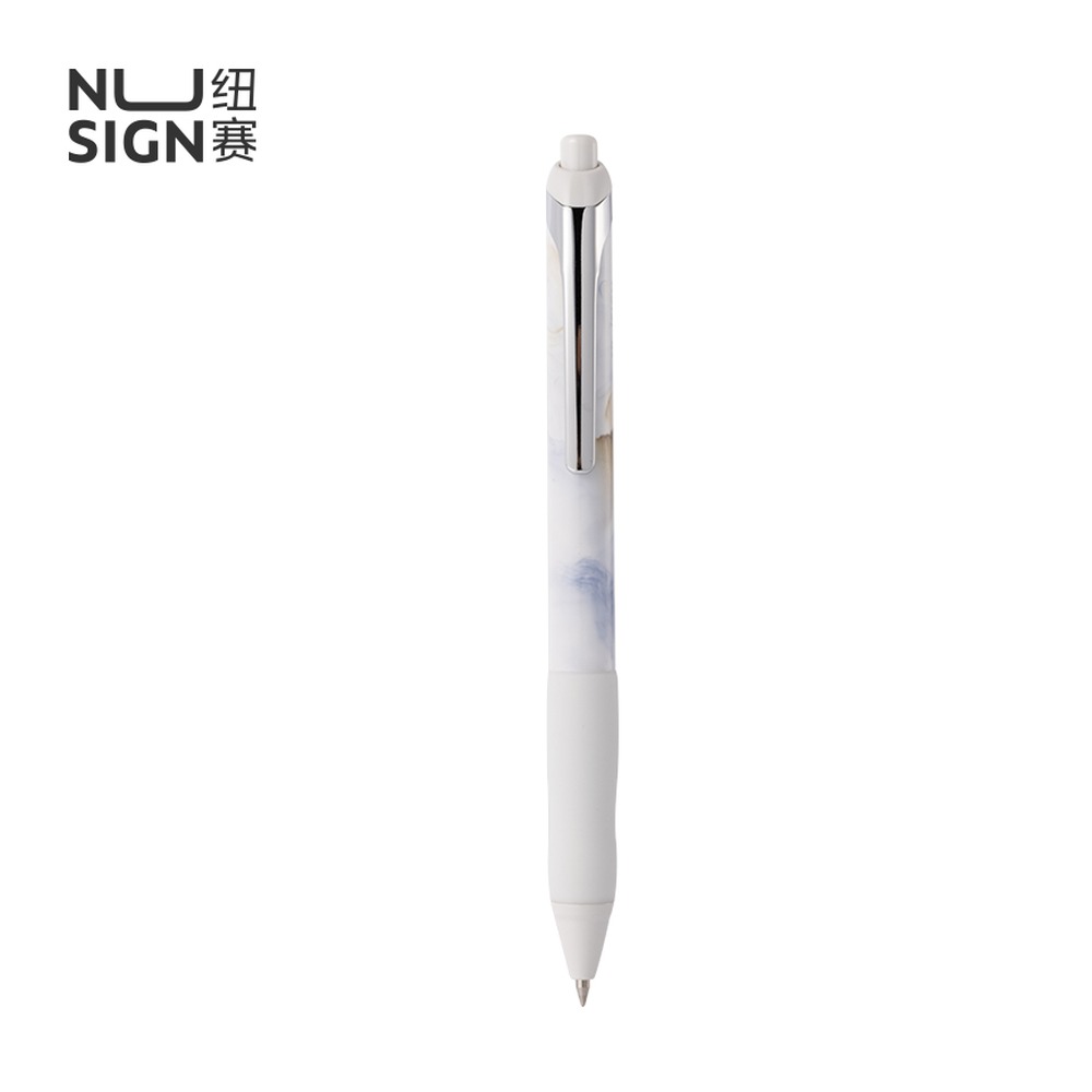 DELI/得力 速干按动纽赛中性笔 NS666C 尺寸:0.5mm；包装:1支/卡；笔芯规格:0.5mm子弹头 单位:卡