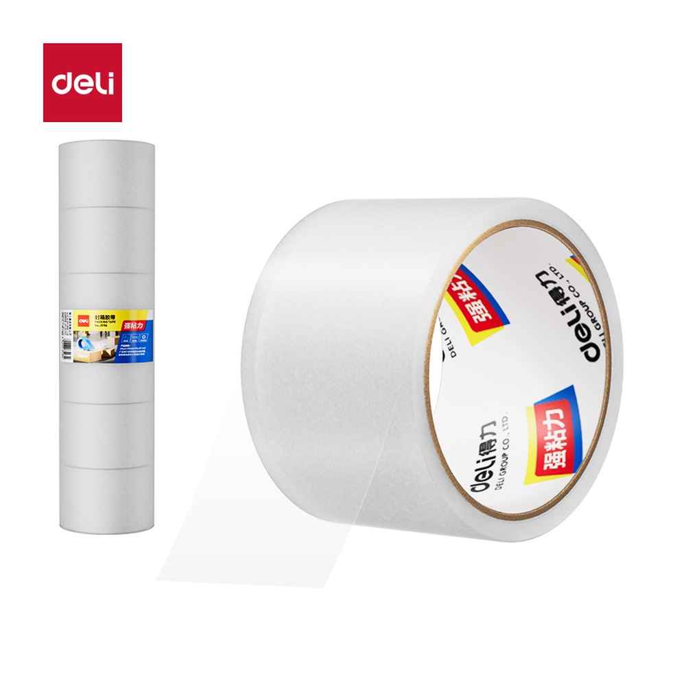 DELI/得力 封箱胶带 JD156 尺寸:60mm*30；包装:6卷/筒；笔芯规格:60mm 单位:筒