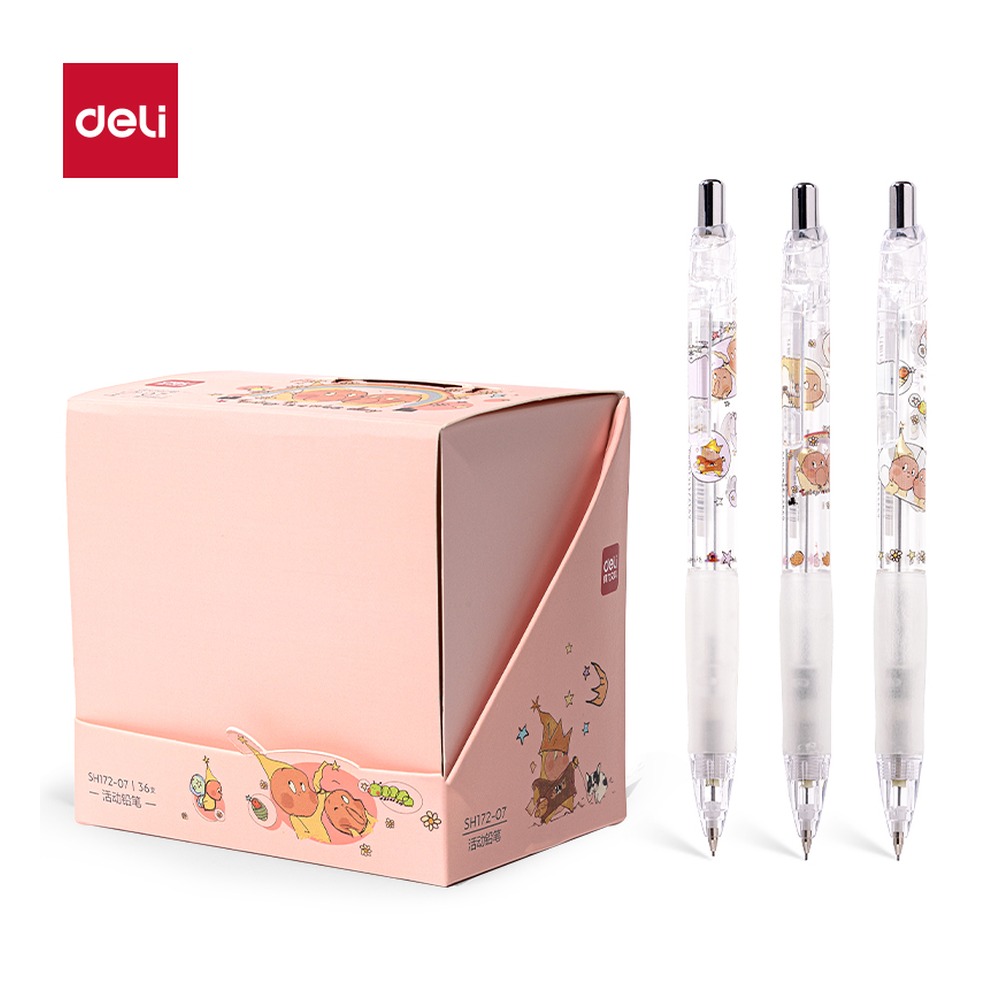 DELI/得力 星星人活动铅笔 SH172-07 颜色:混；尺寸:0.7mm；笔芯规格:0.7mm 单位:支