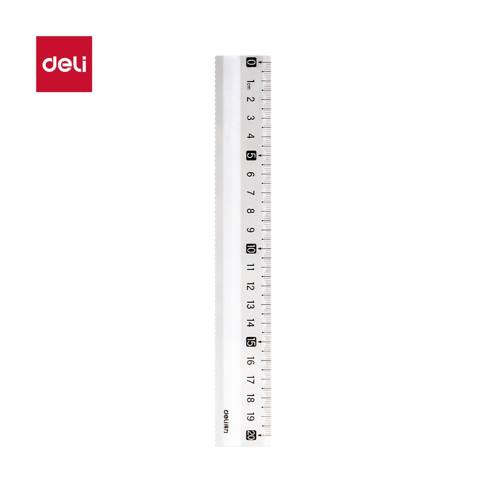 DELI/得力 防滑直尺 VC22 颜色:透明；尺寸:20cm 单位:把