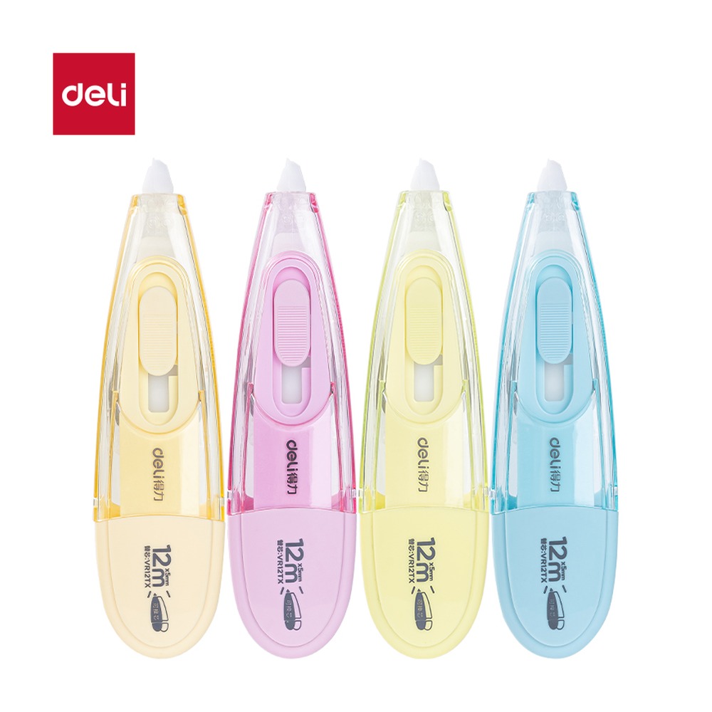 DELI/得力 修正带 VR18 颜色:混；尺寸:5mm*12m；其他:5mm*12m；笔芯规格:5mm 单位:个
