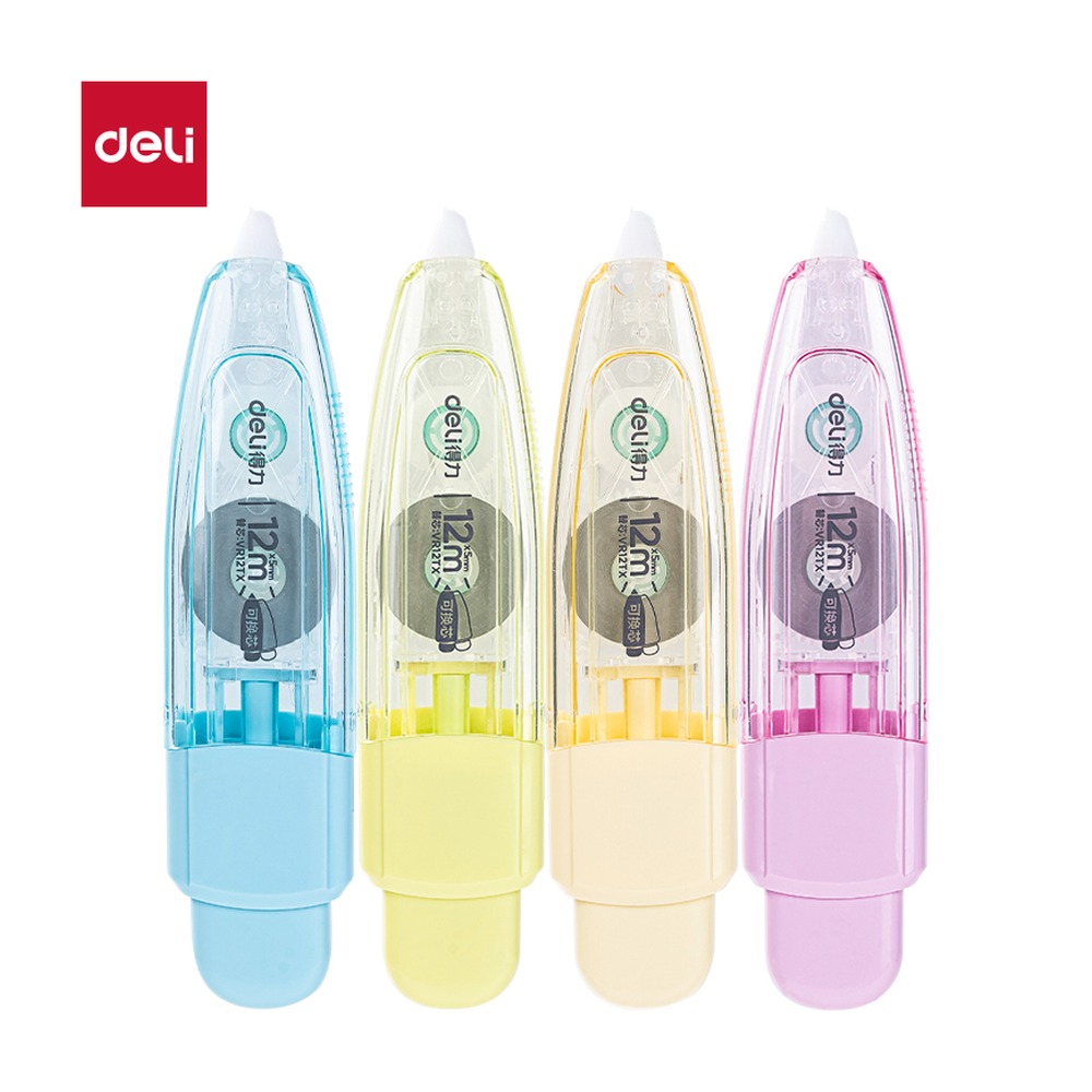DELI/得力 修正带 VR12 颜色:混；尺寸:5mm*12m；笔芯规格:5mm 单位:个
