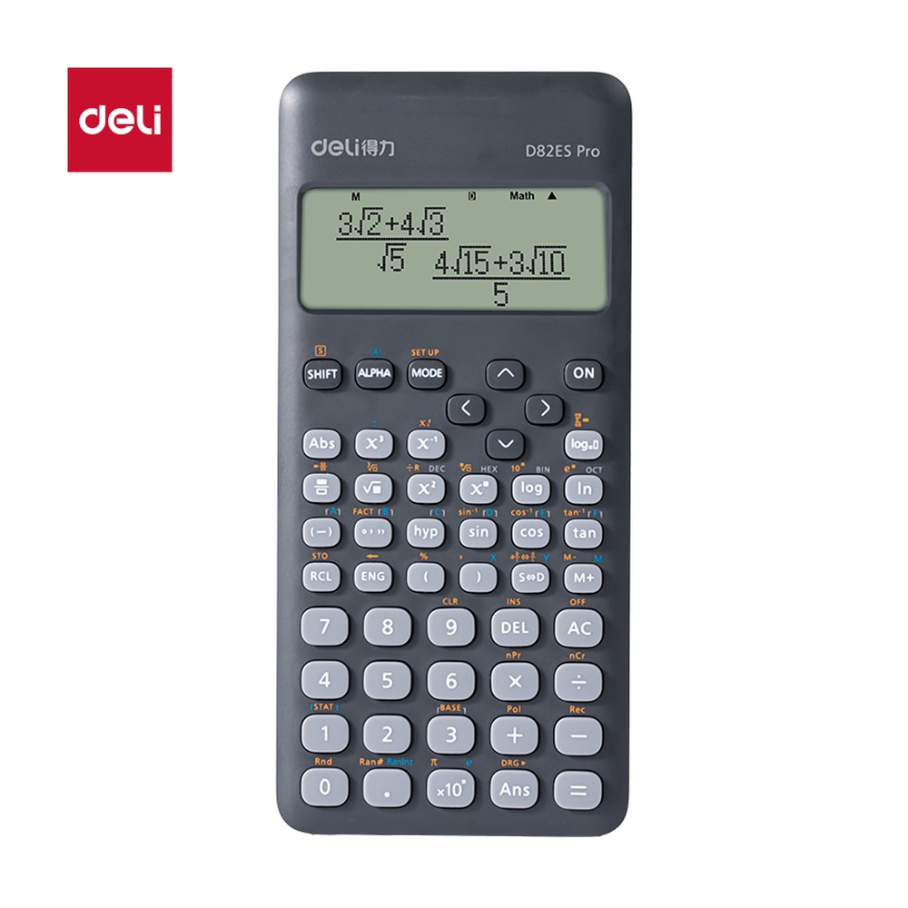 DELI/得力 函数计算器 D82ES Pro 颜色:深灰 单位:台