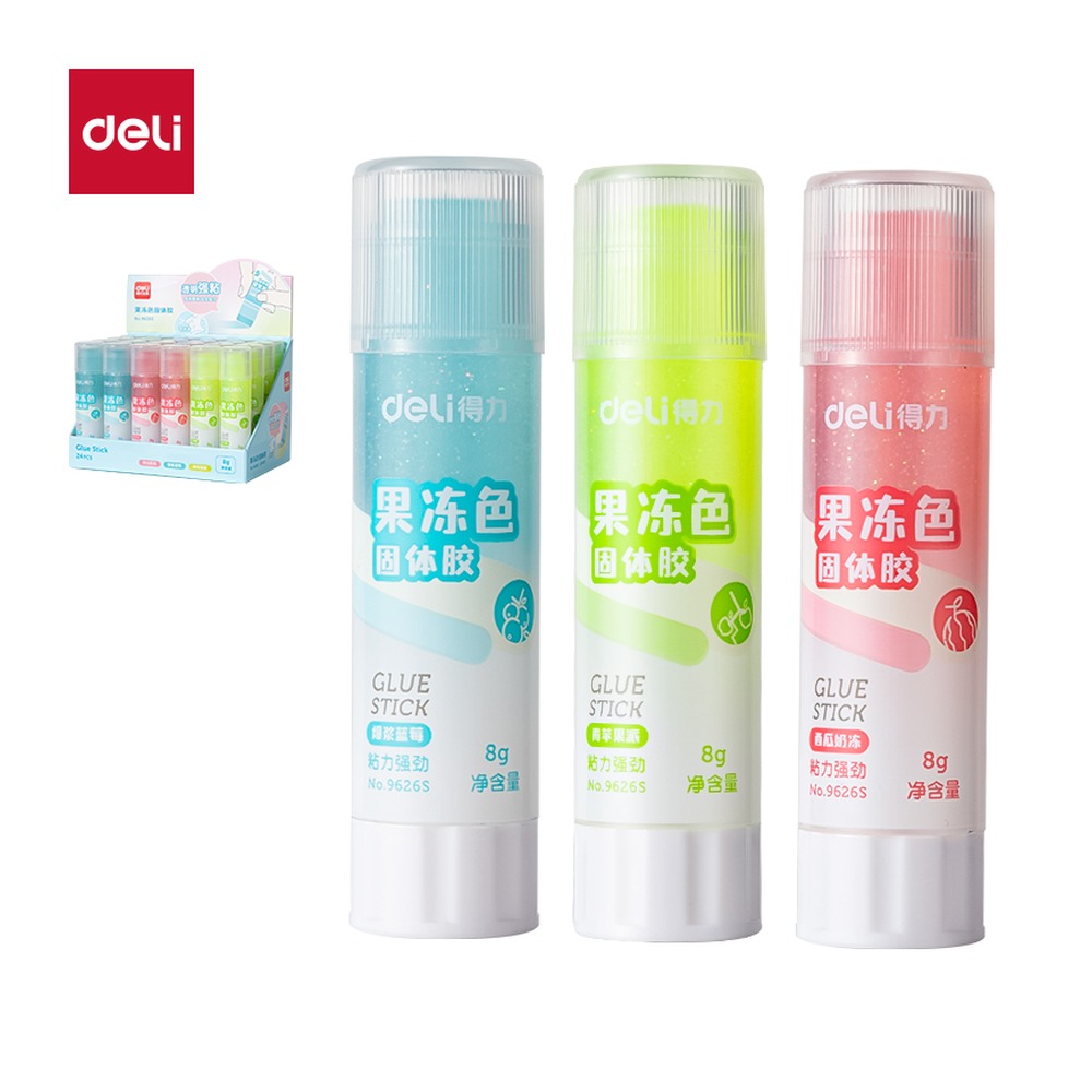 DELI/得力 固体胶香味果冻色ACR 9626S 颜色:混；克重:8g 单位:支