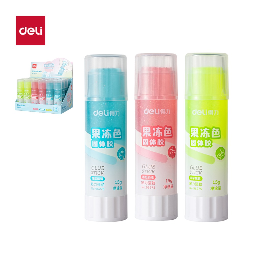 DELI/得力 固体胶香味果冻色ACR 9627S 颜色:混；克重:15g 单位:支