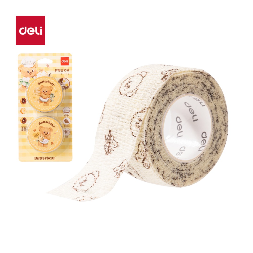 DELI/得力 文具胶带 HY551 尺寸:25mm*4m*1mm；包装:2卷/卡；笔芯规格:25mm/1mm 单位:卡