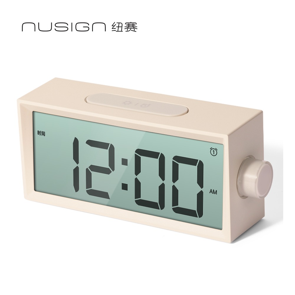 DELI/得力 多功能电子钟 NS882-A 颜色:灰色；包装:1台装/盒 单位:盒