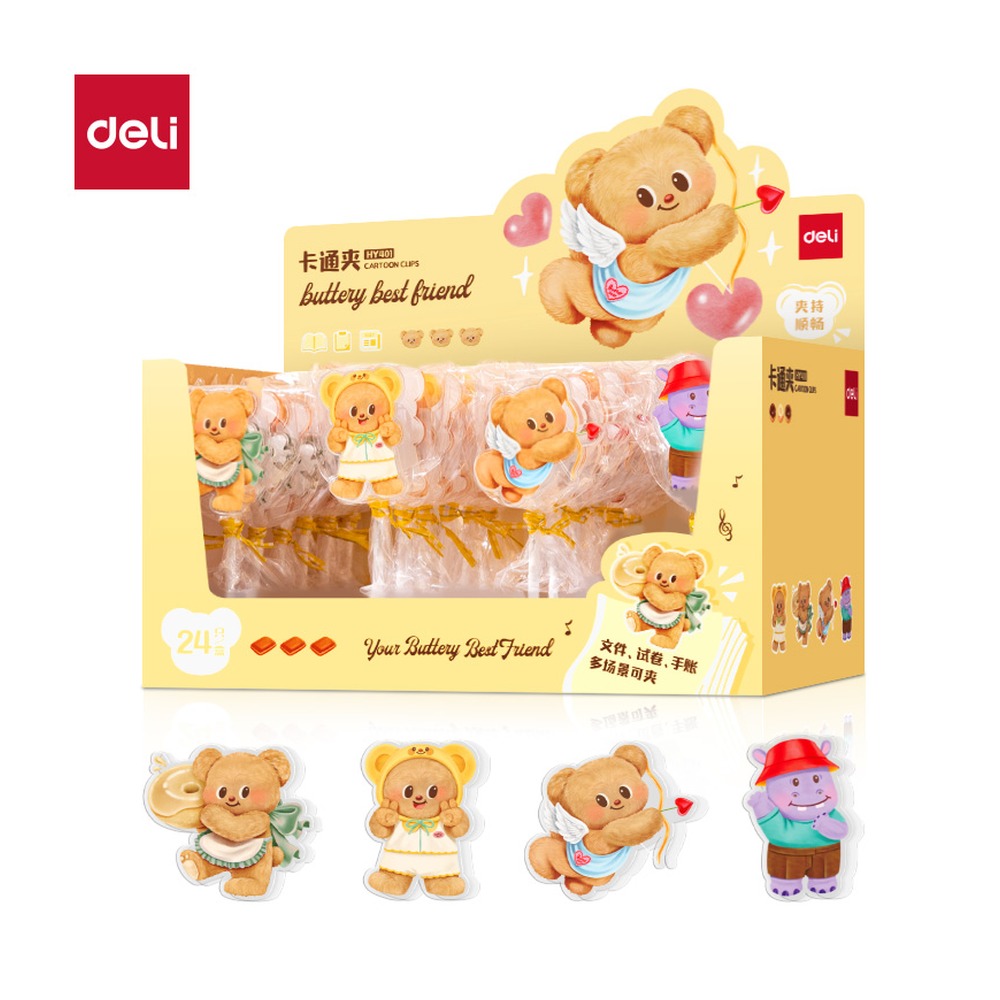 DELI/得力 卡通夹 HY401 颜色:混 单位:个