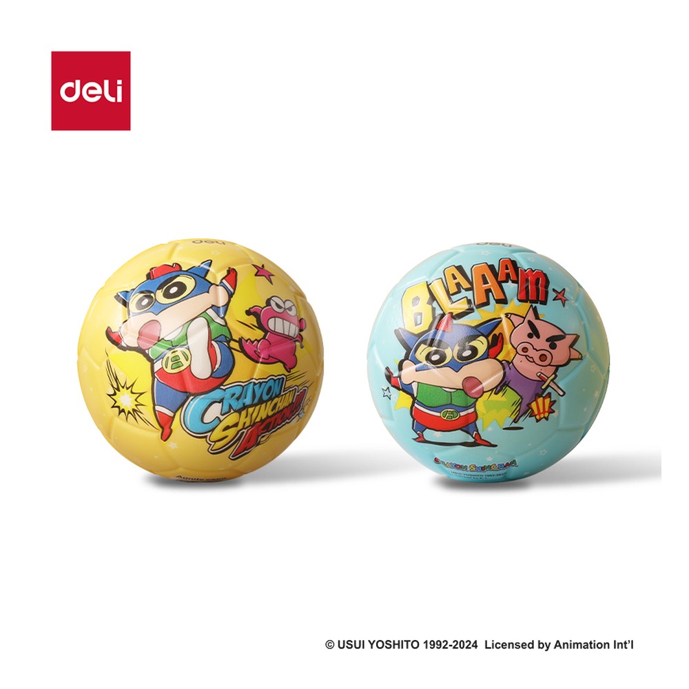 DELI/得力 蜡笔小新软弹PU弹力球 LB852 颜色:混色；材质:软弹PU；尺寸:15cm 单位:个