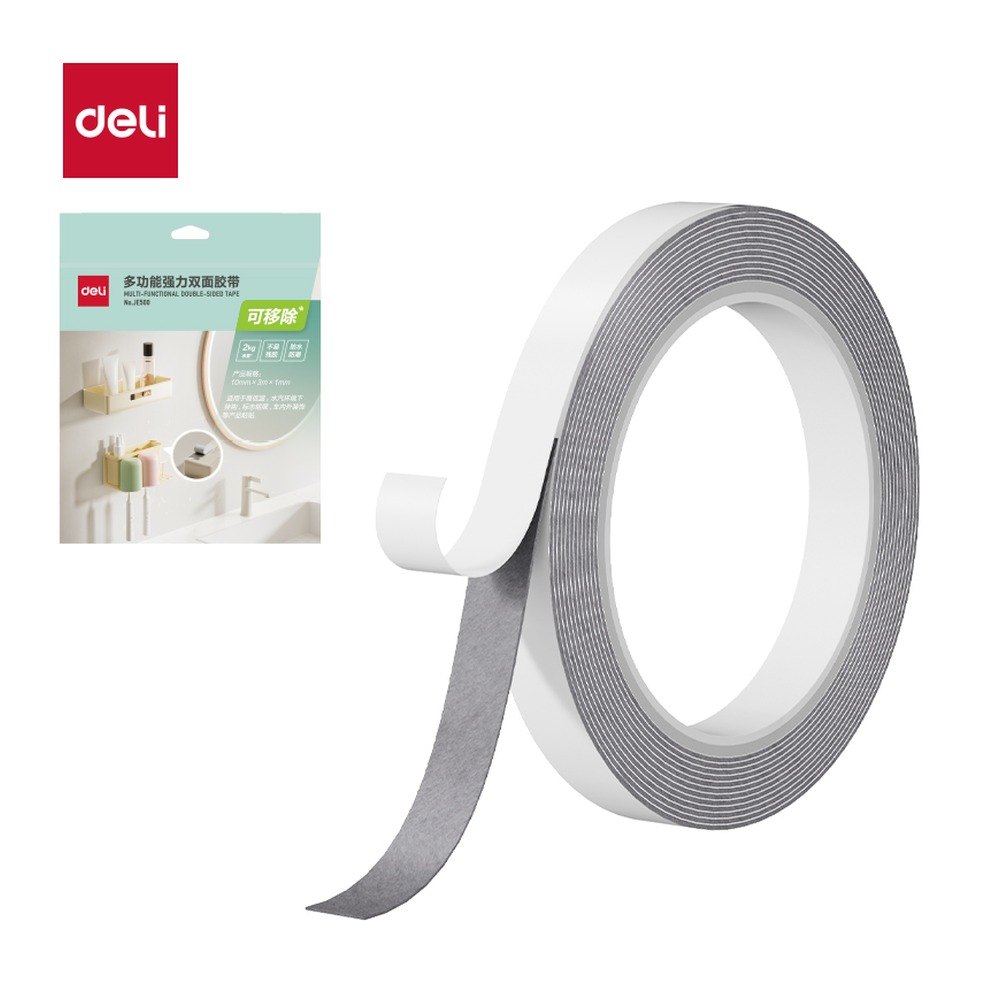 DELI/得力 纳米胶带 JE500 颜色:白色；尺寸:10mm*3m*1mm；包装:1卷/袋；笔芯规格:10mm/1mm 单位:袋