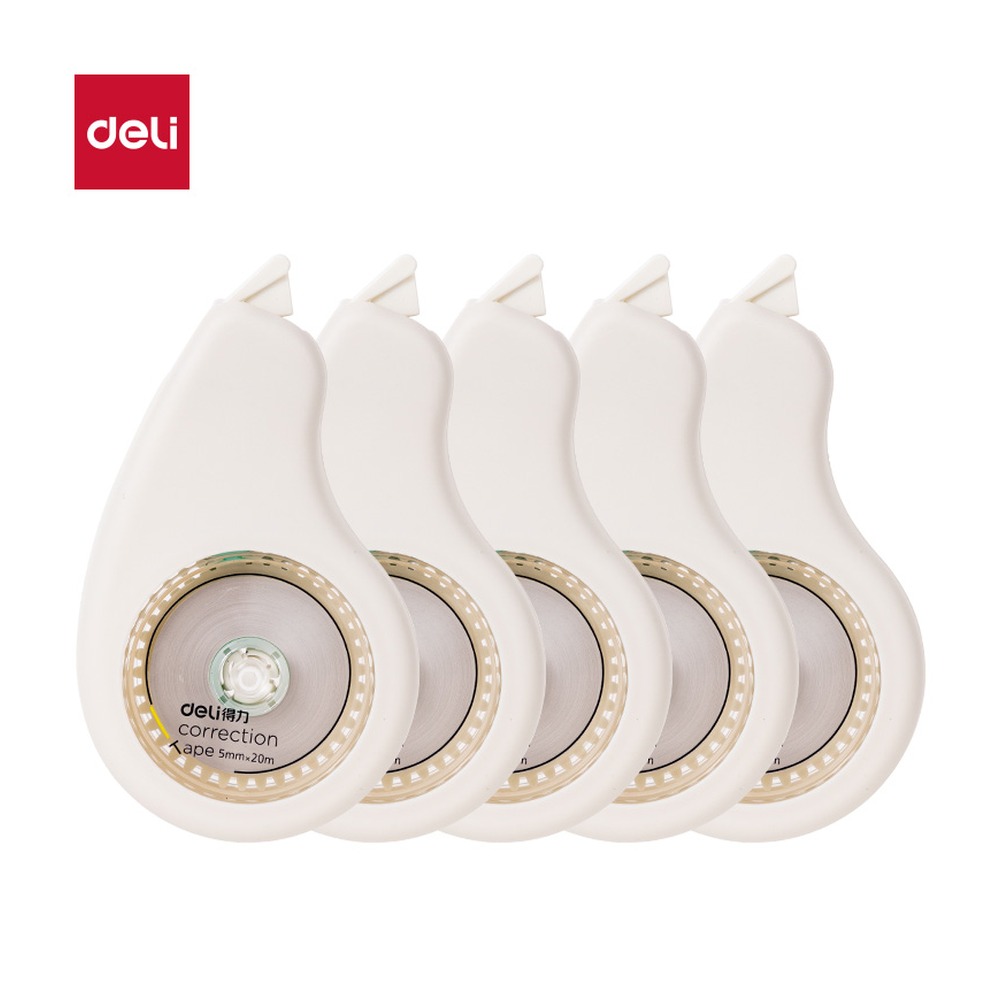 DELI/得力 修正带 VR90-20F 颜色:白；尺寸:5mm*20m；笔芯规格:5mm 单位:个