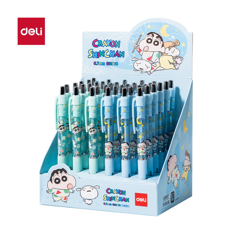 DELI/得力 蜡笔小新塑料活动铅笔 LB007 颜色:混；材质:塑料；尺寸:0.7mm；笔芯规格:0.7mm 单位:支