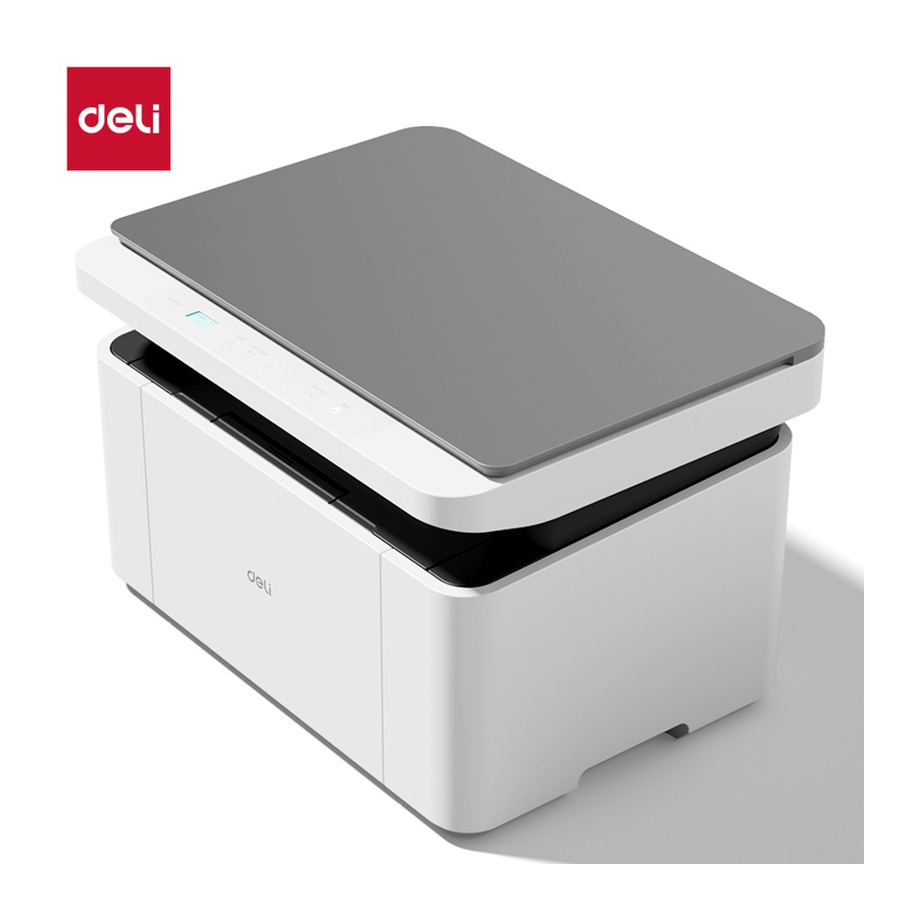 DELI/得力 黑白激光多功能一体机 M1018W 颜色:白色；尺寸:396mm*302mm*253mm；打印速度:18页/分钟 单位:台