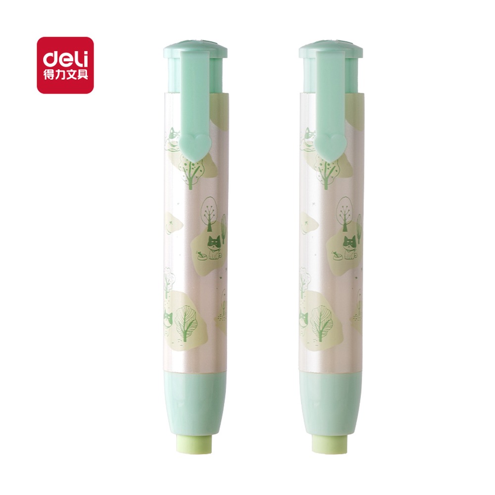 DELI/得力 常规款按动橡皮擦 VP451 颜色:绿 单位:块