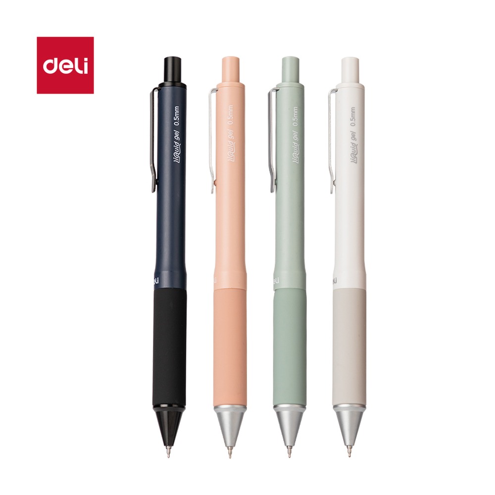 DELI/得力 液态硅胶速干按动常规中性笔 A99 颜色:黑；尺寸:0.5mm；笔芯规格:0.5mm 单位:支