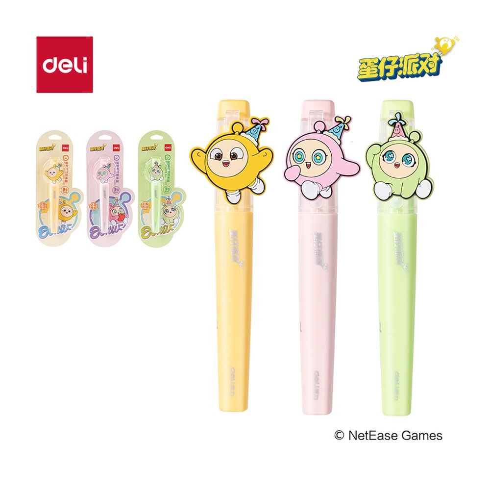 DELI/得力 蛋仔派对笔型固体胶彩色ACR DZ502 颜色:混；克重:3.5g；包装:3.5g/卡 单位:卡
