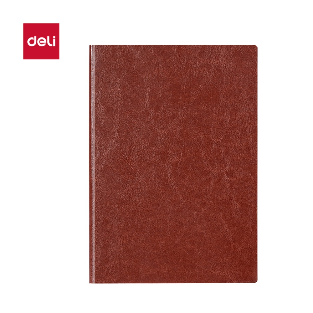 DELI/得力 皮面本 6900-25 颜色:棕色；尺寸:207mm*140mm；纸张规格:80张 单位:本