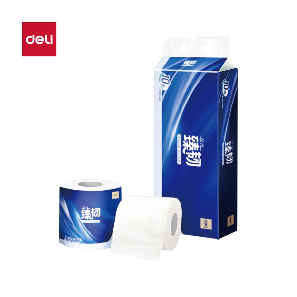 DELI/得力 有芯卷纸 WJ4140-01 颜色:蓝；克重:140克；其他:4层 单位:卷