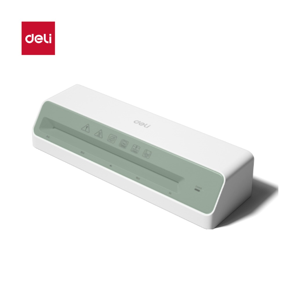 DELI/得力 塑封机 GQ407 颜色:白色；尺寸:334mm*110mm*70mm；额定功率:200W 单位:台