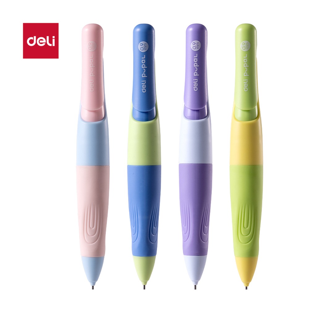 DELI/得力 步乐自动书写铅笔 SH136-B 颜色:混；尺寸:0.9mm；笔芯规格:0.9mm 单位:盒