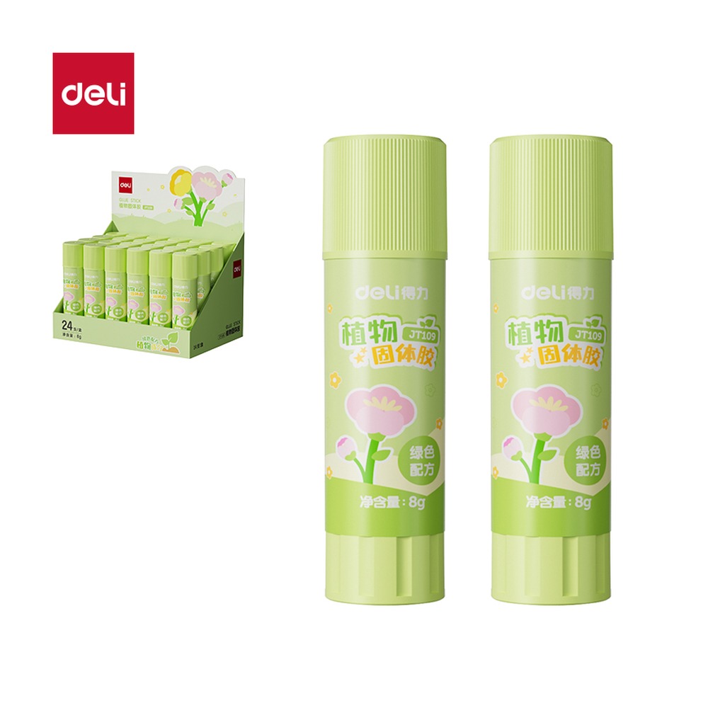DELI/得力 植物固体胶淀粉 JT109 颜色:绿；克重:8g 单位:支