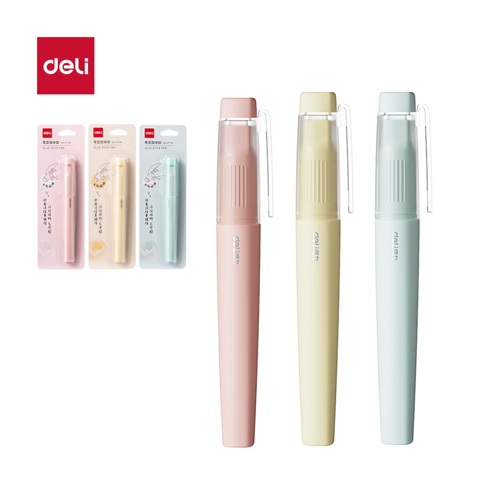 DELI/得力 笔型直角固体胶彩色ACR JT118 颜色:混；克重:3.5g；结构:笔型直角 单位:卡