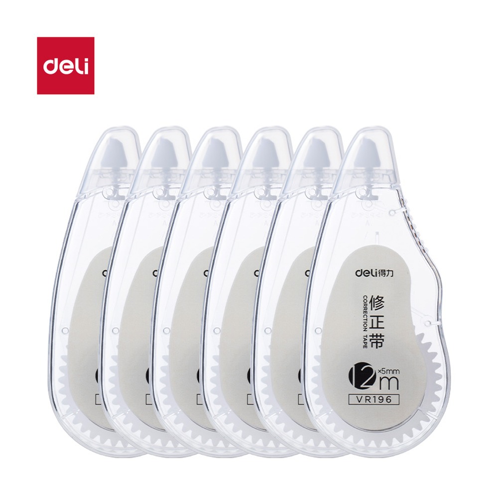 DELI/得力 修正带 VR196 颜色:透明；尺寸:5mm*72m；笔芯规格:5mm 单位:套